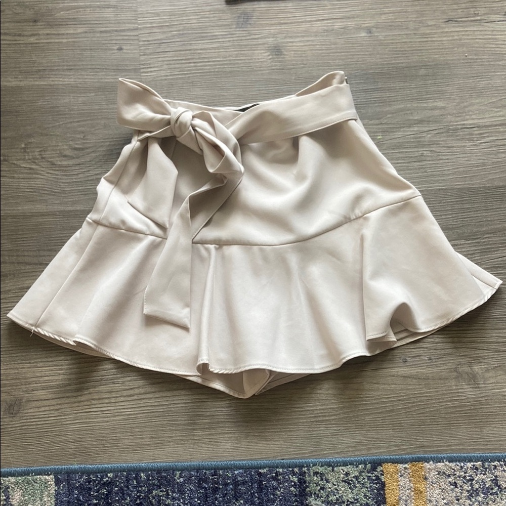 Zara Cream Skort with Bow